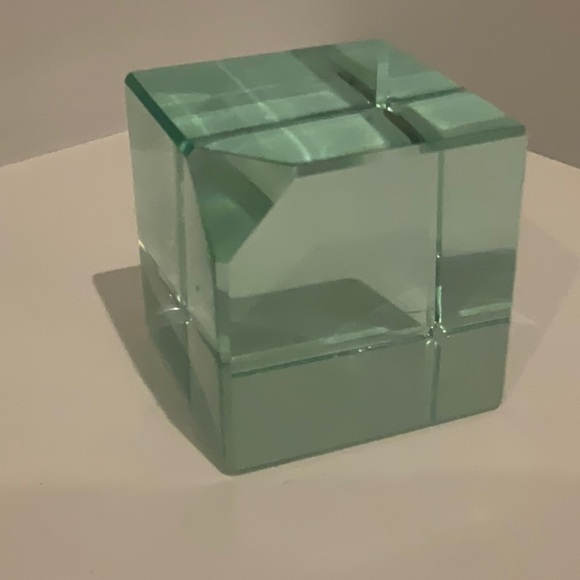 Blue Obsidian Volcanic Glass Crystal Cube - Picture 4 of 6